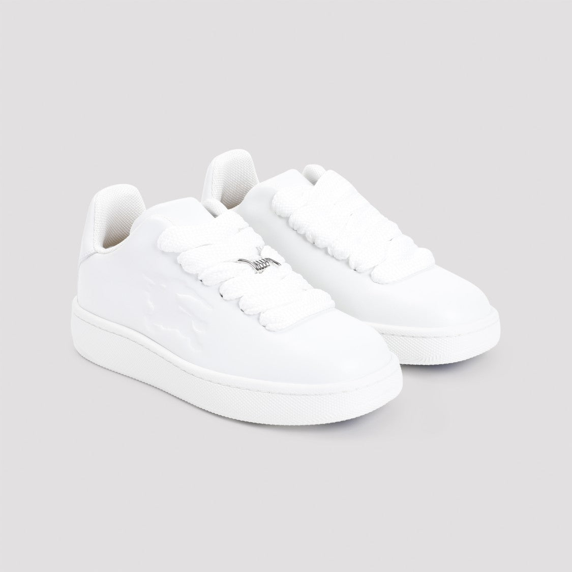Burberry White Leather Sneakers
