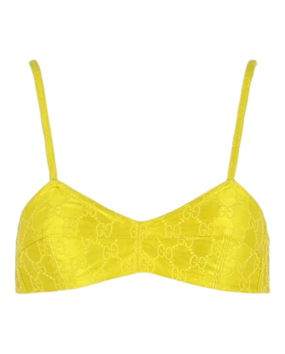 Gucci Embroidered Silk Bra