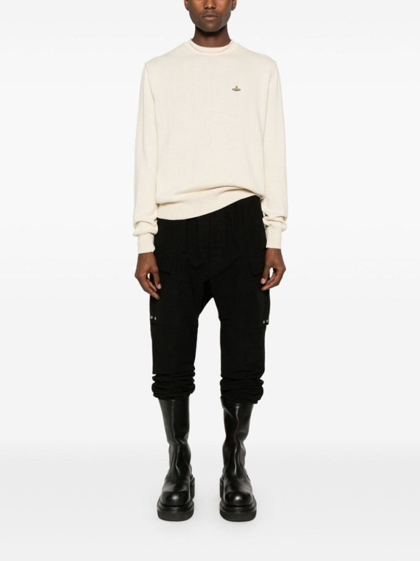 Vivienne Westwood Signature Orb Logo Embroidered Cotton-Cashmere Blend Sweater