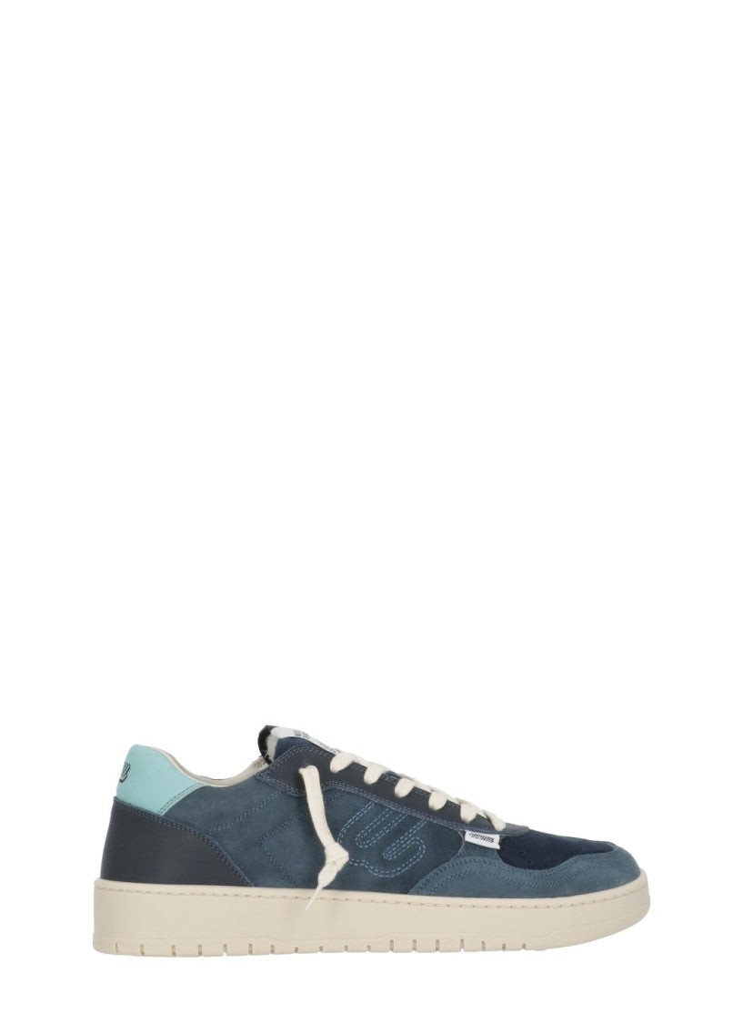 Evenu Equal Blue Suede Low-Top Sneakers
