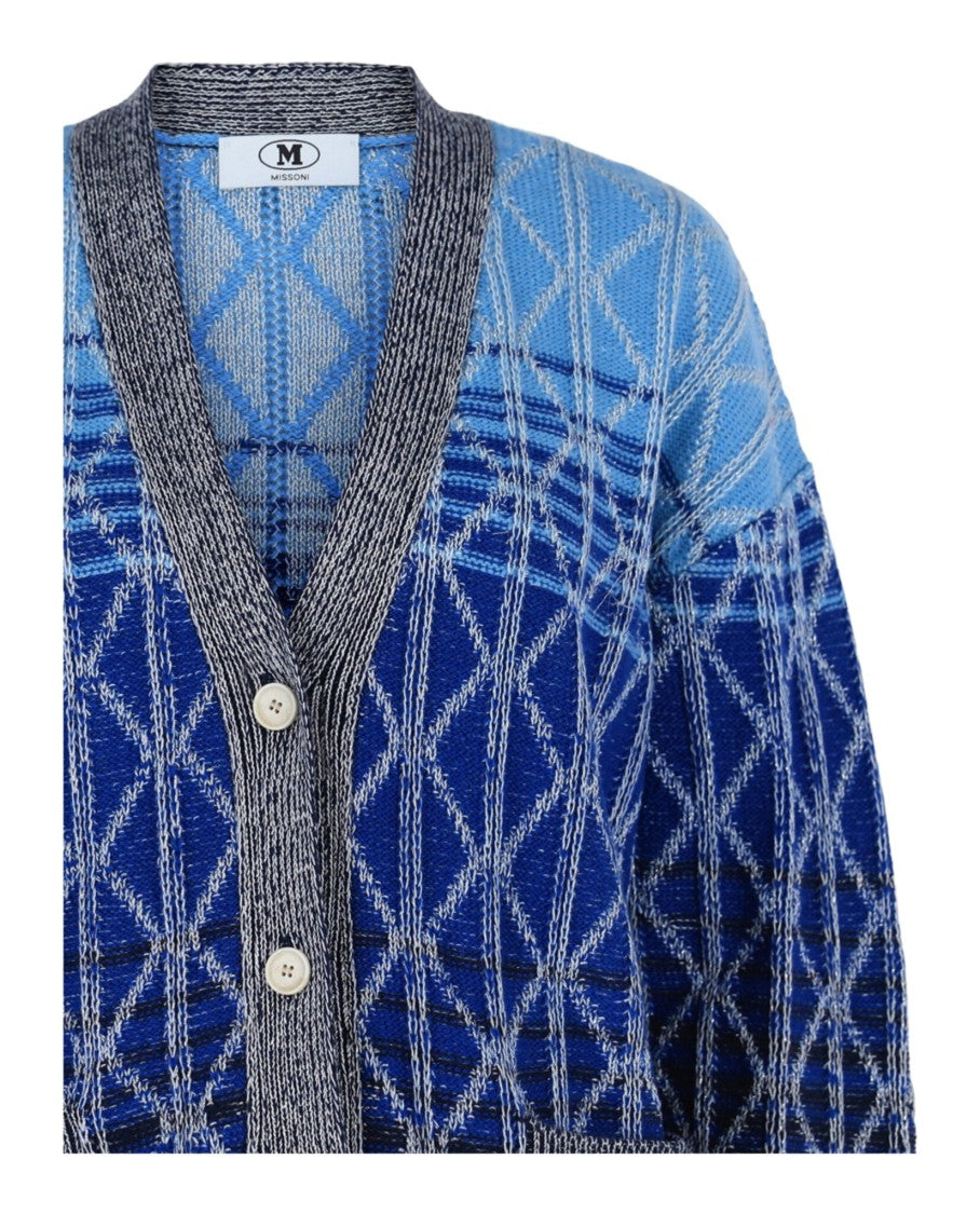 M Missoni Ombre' Diamond Lattice Knit Cardigan