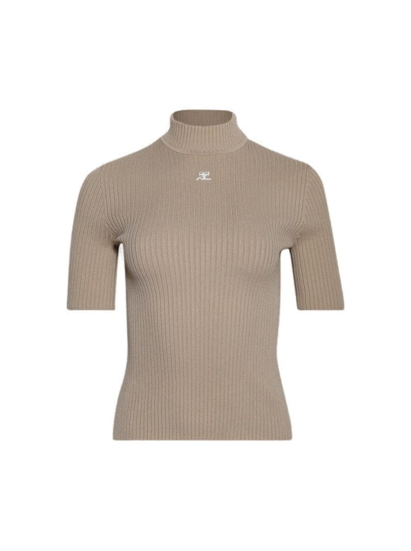 Courrèges Reedition Knit Top Sand