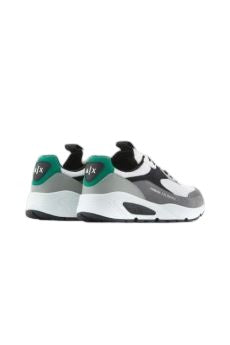 Armani Exchange White Gray Technical Fabric Mesh Sneakers