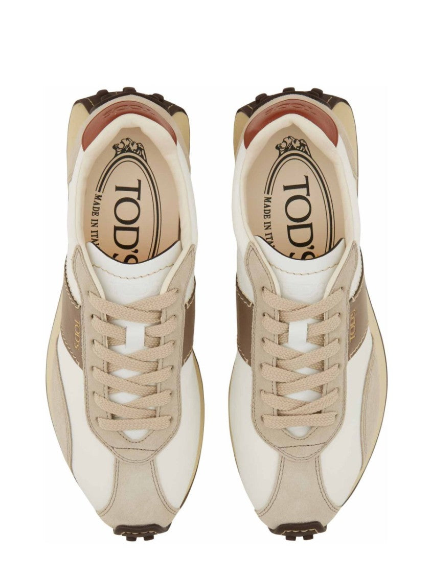 Tod's Leather And Fabric Sneakers
