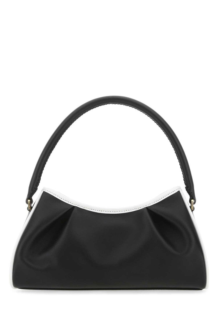 Elleme Two-Tone Leather Dimple Moon Shoulder Bag