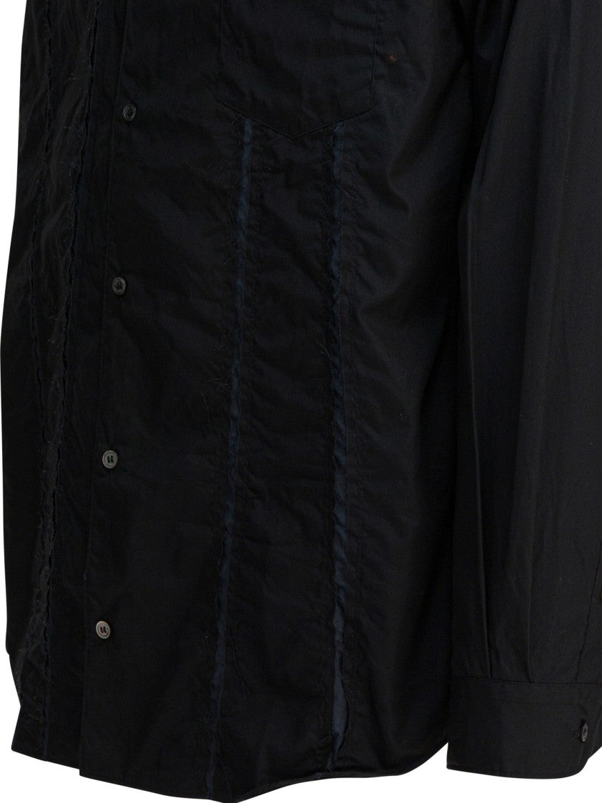 Comme Des Garçons Breathable Cotton Poplin Casual Shirt With Contrast Stitching