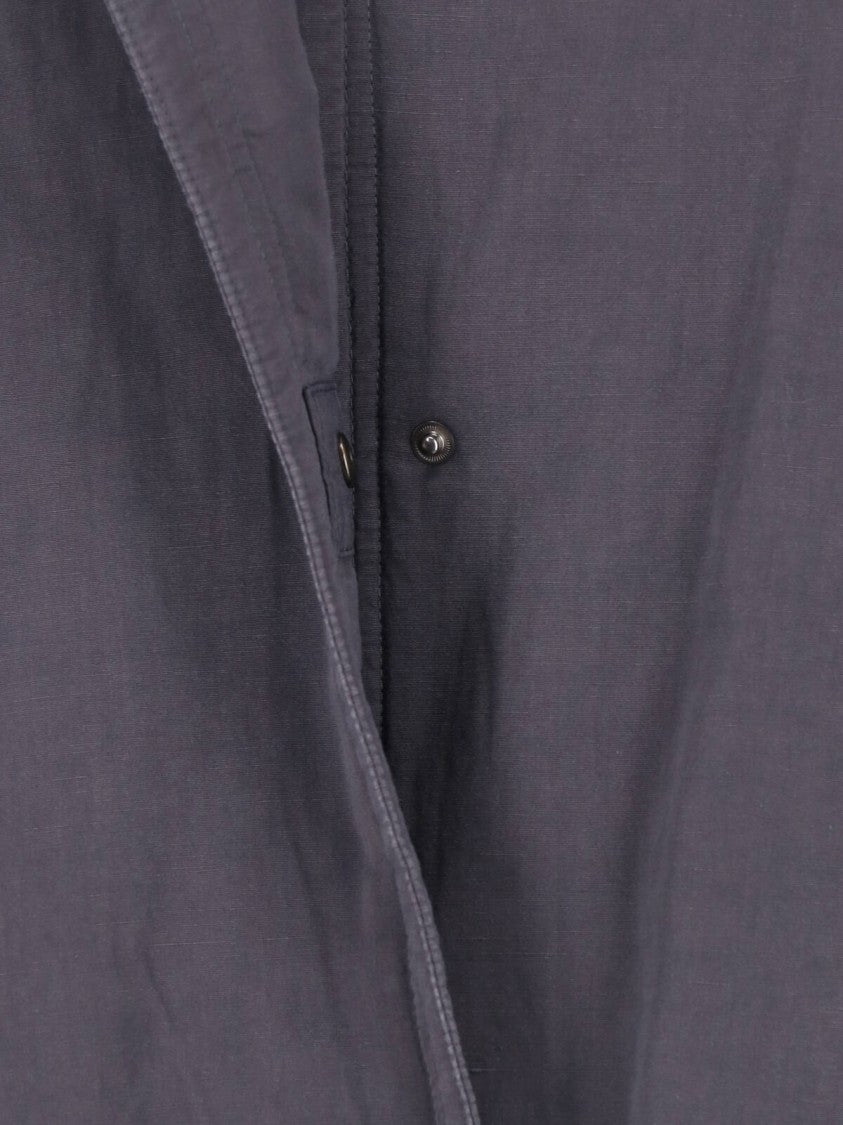 Isabel Marant Adjustable Waist Grey Cotton Blend Jacket With High Collar