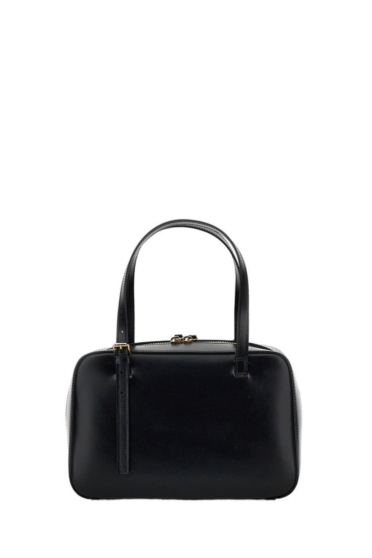 A.P.C. Black Virginie Box Leather Bag