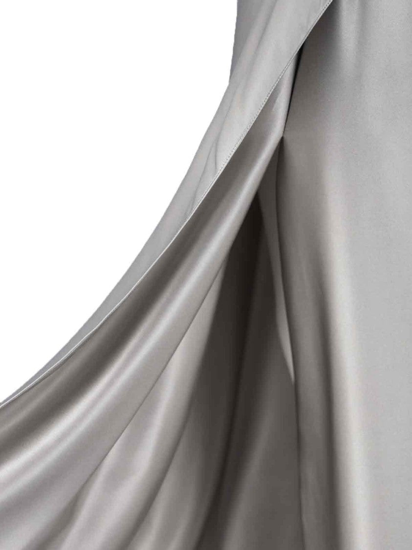 Giorgio Armani Asymmetric Maxi Skirt – Grey