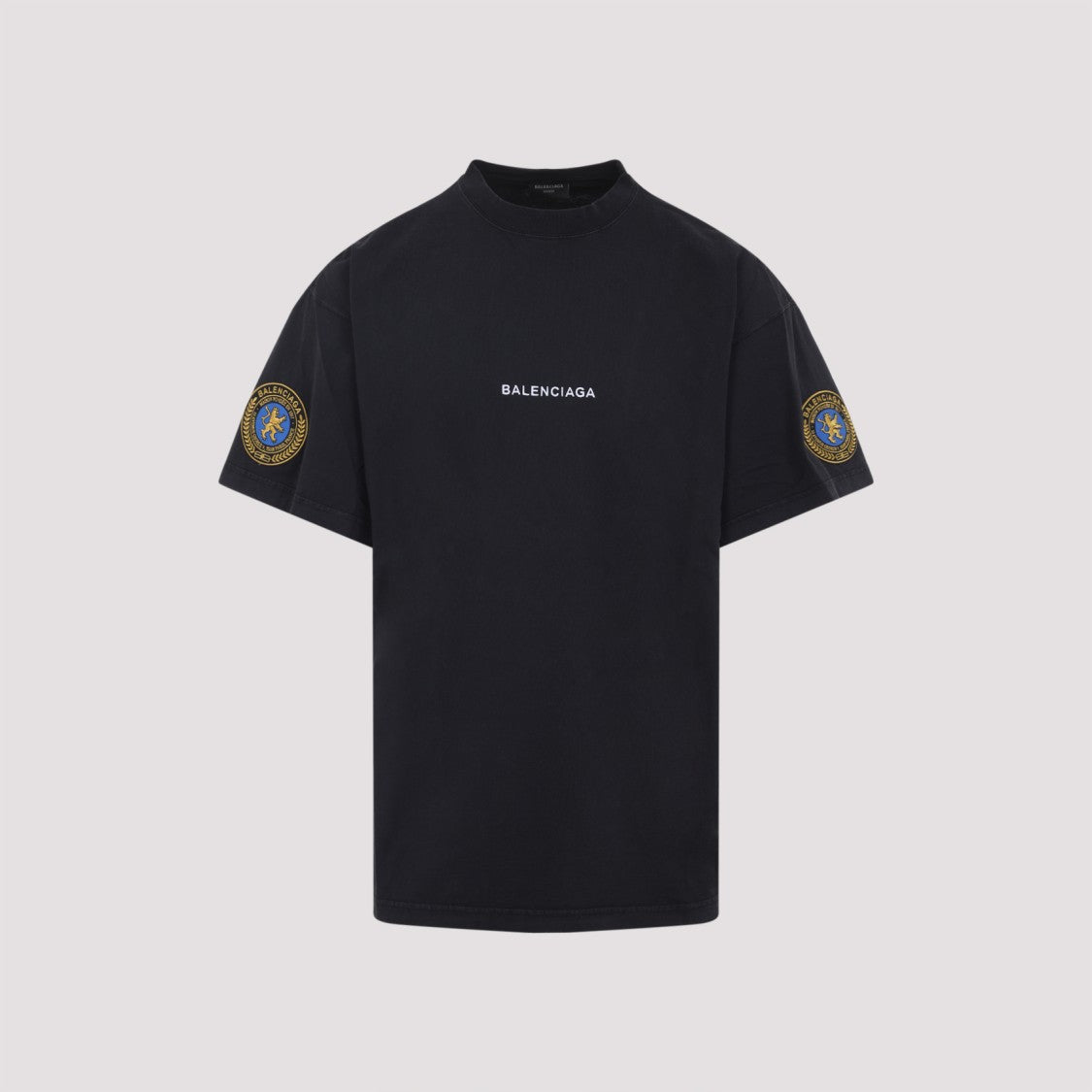 Balenciaga Oversized Black Cotton T-Shirt