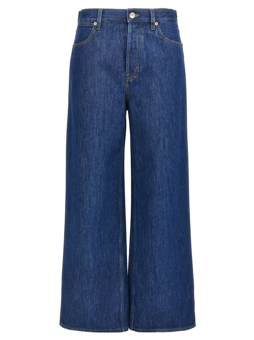 Gucci Deep Blue Loose-Fit Cotton Denim Jeans