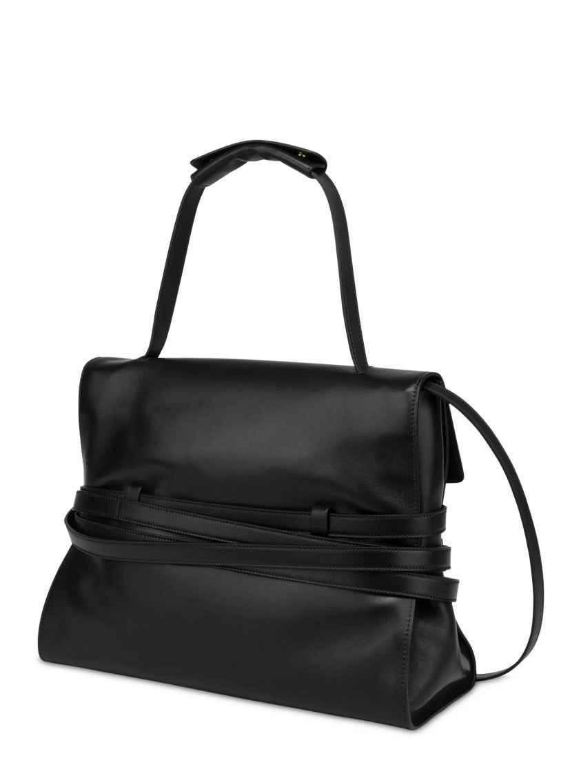 Moschino Structured Black Minimalist Bag With Clean Lines