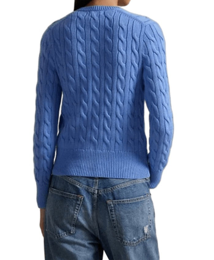 Polo Ralph Lauren New Litchfield Blue Cable Knit Cardigan