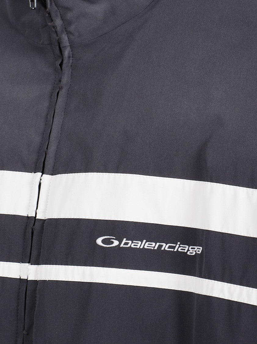 Balenciaga High-Neck Technical Polyester Jacket