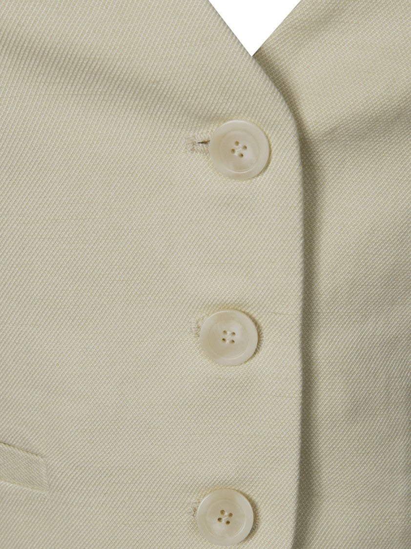 Dondup Deep V-Neck Gilet With Cross-Back Design