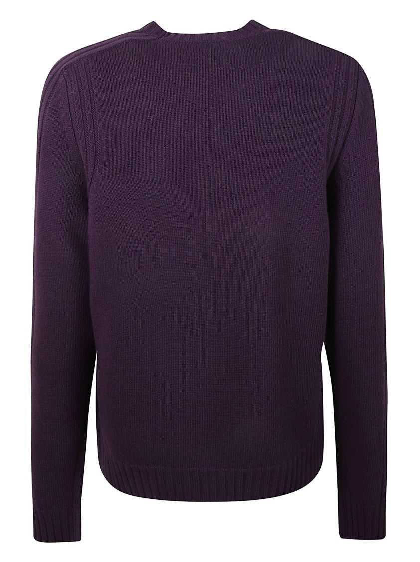 Belstaff Relaxed Fit Wool Sweater With Ribbed Detailing