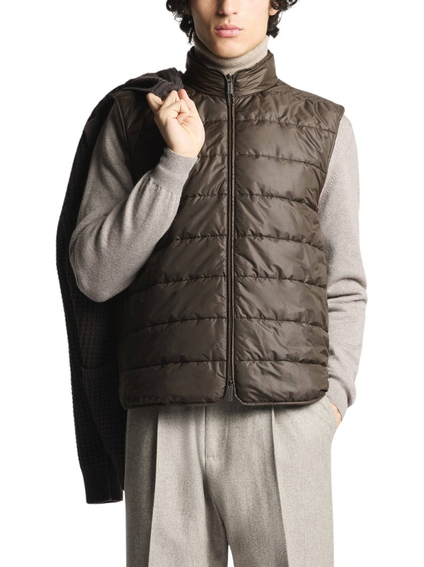 Fay Textured Knit Cardigan With Removable Gilet