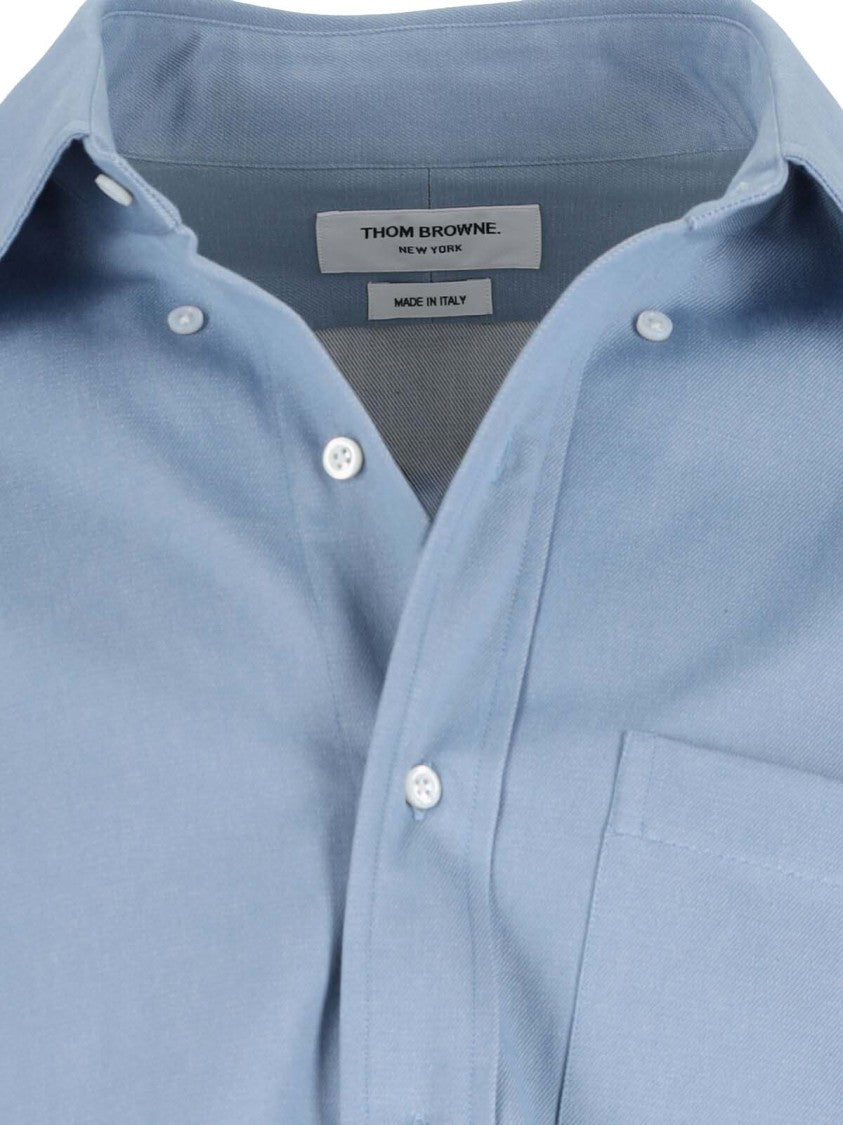 Thom Browne Denim Shirt Logo – Light Blue