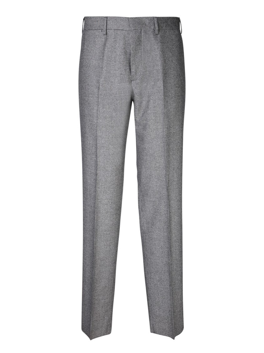 Lardini Black Tailored Wool Trousers