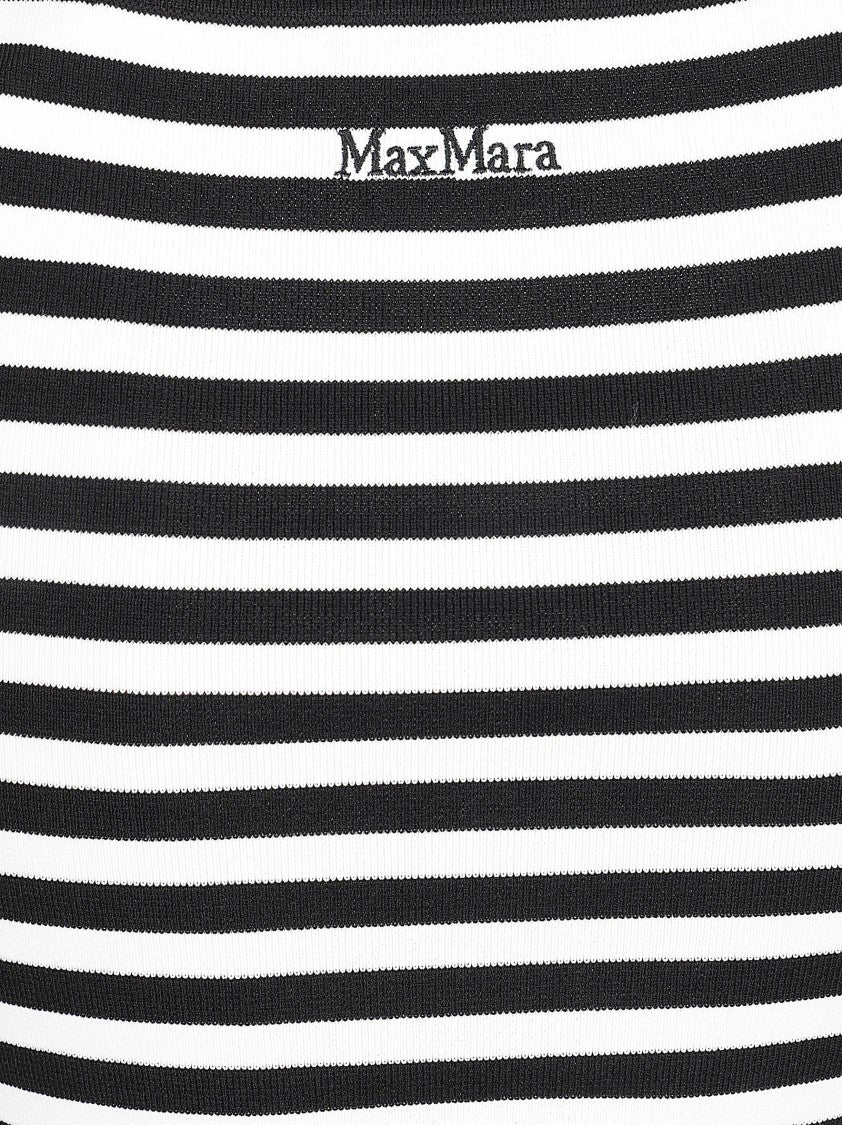 Max Mara Sleeveless Striped Top With Fitted Silhouette