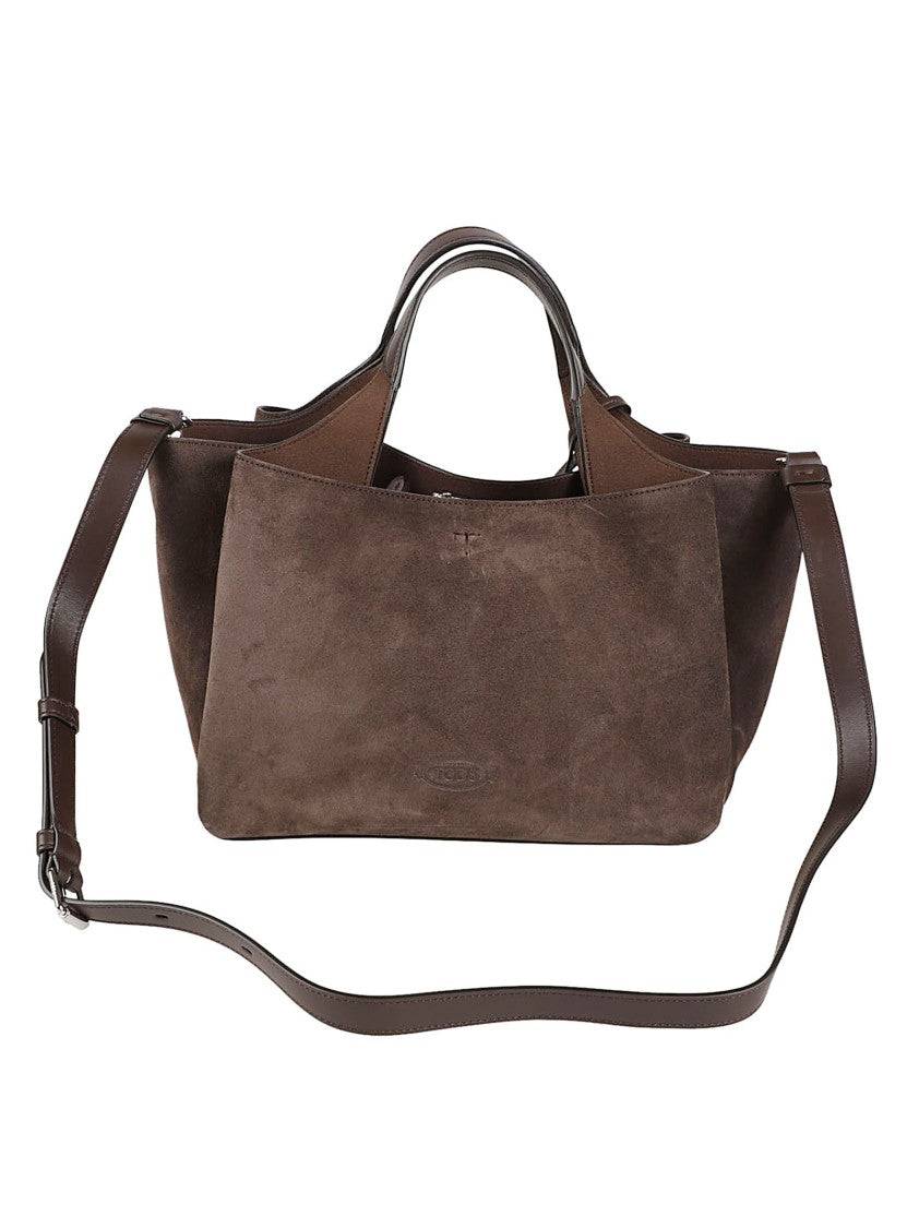 Tod's Mini Apa 2 Structured Suede Calf Leather Bag