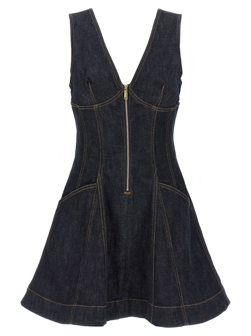 Self-Portrait Indigo Denim Mini' Dress