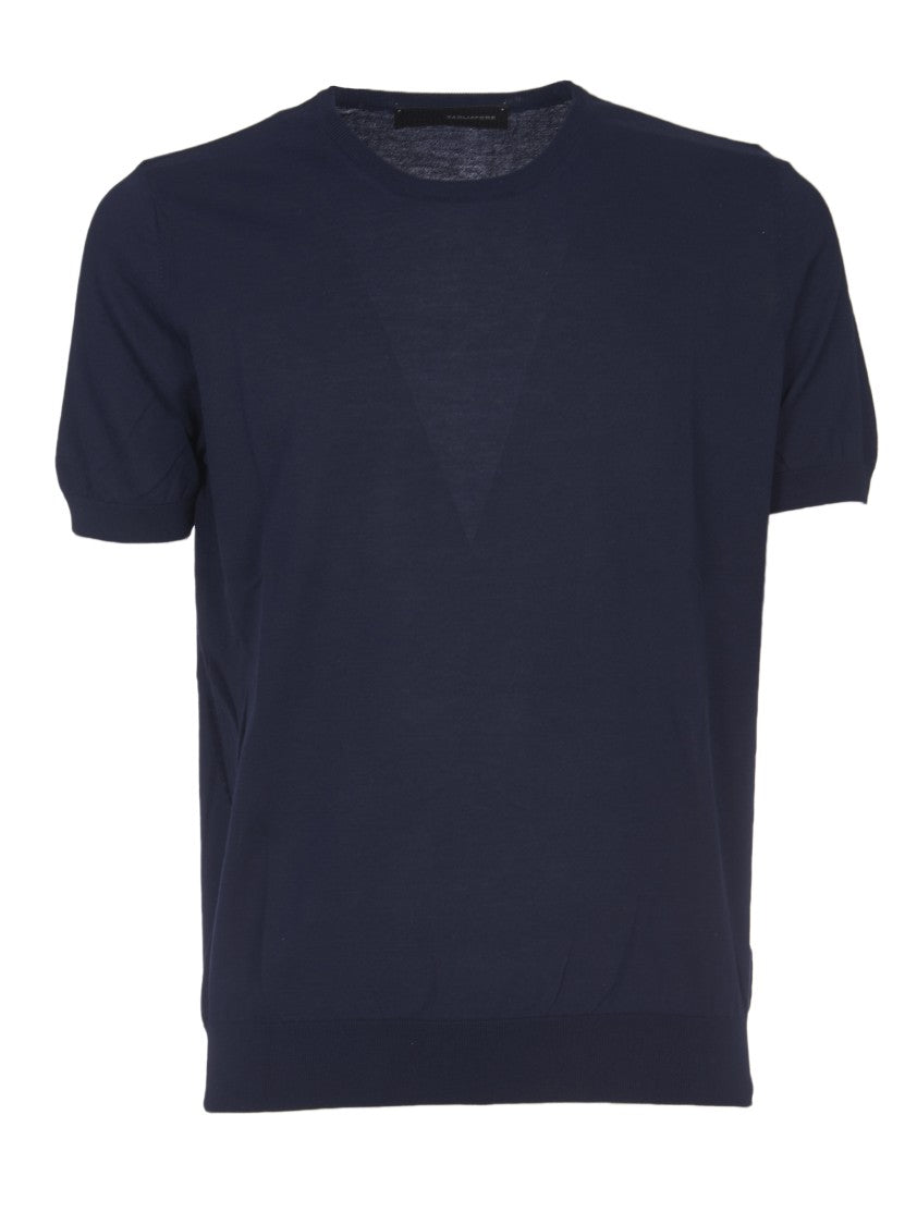 Tagliatore Blue Crewneck T-Shirt