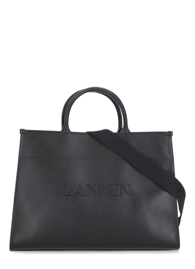 Lanvin Black Leather Shopping Bag