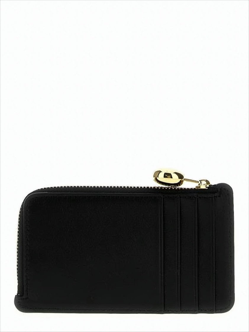 Loewe Calf Leather Zip-Around Card Wallet With Gold-Tone Logo