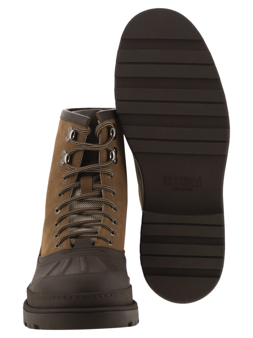 Brunello Cucinelli Duck Boot In Suede