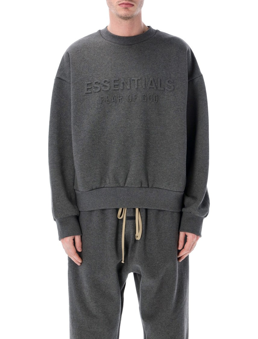 Fear Of God Essentials Embossed Crewneck Grey Sweatshirt