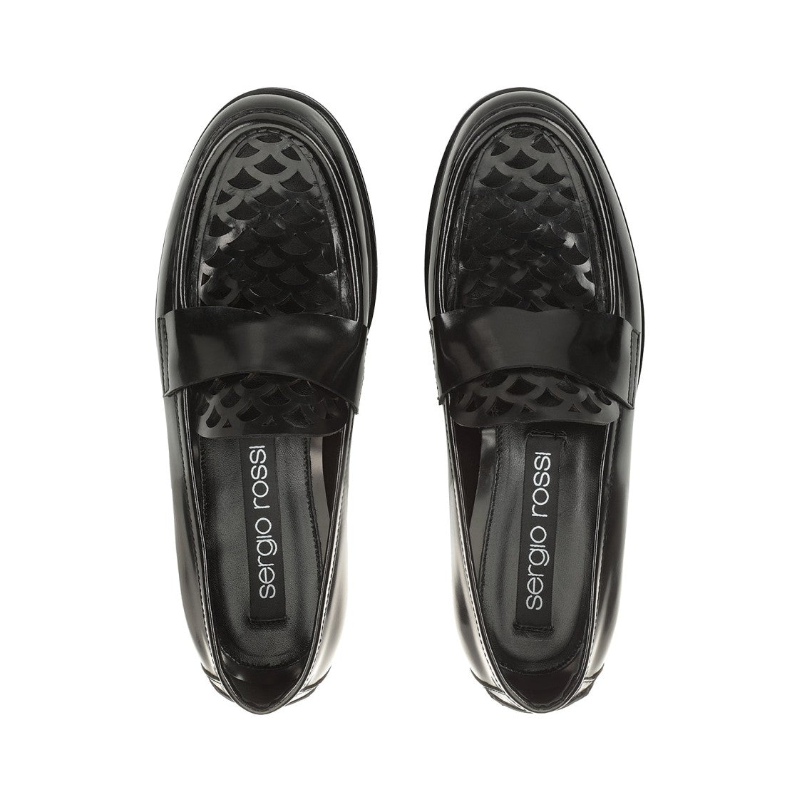 Sergio Rossi Sr Mermaid Flat Moccasins