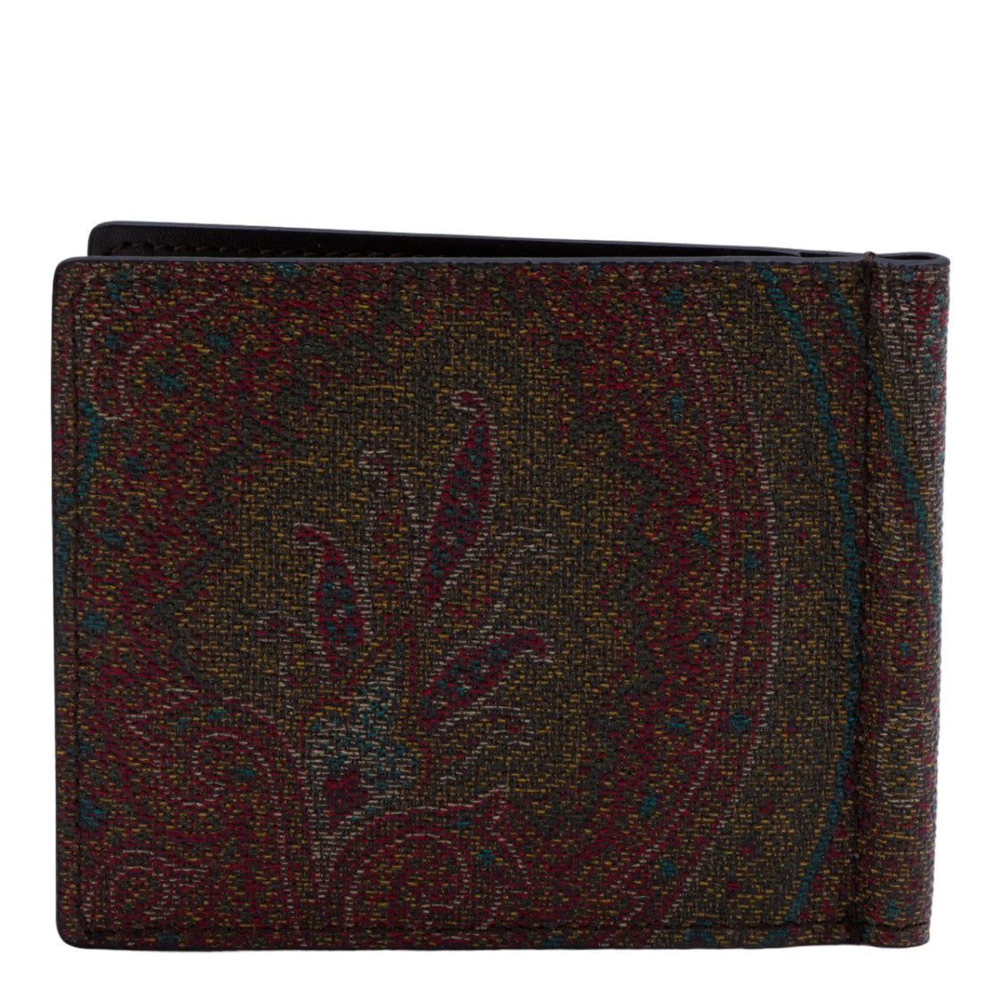 Etro Rectangular Brown Men's Wallet With Multiple Compartments