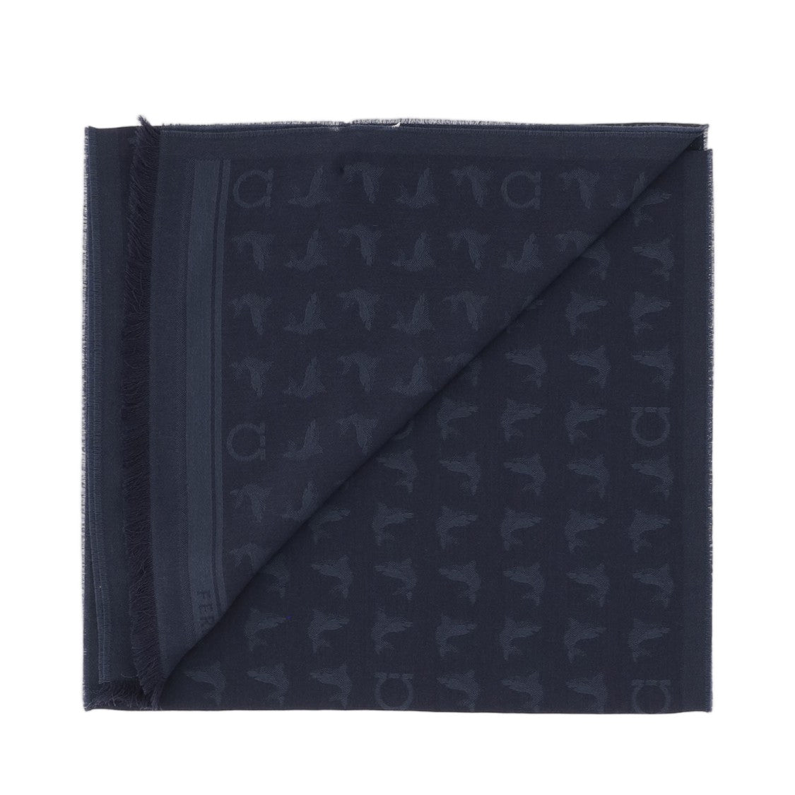 Salvatore Ferragamo Wool Scarf With Subtle Jacquard Pattern