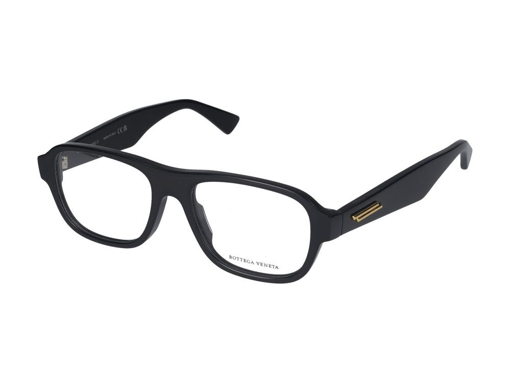 Bottega Veneta Eyeglasses Bv1157o 001 Black Black Transparent 53/17/145
