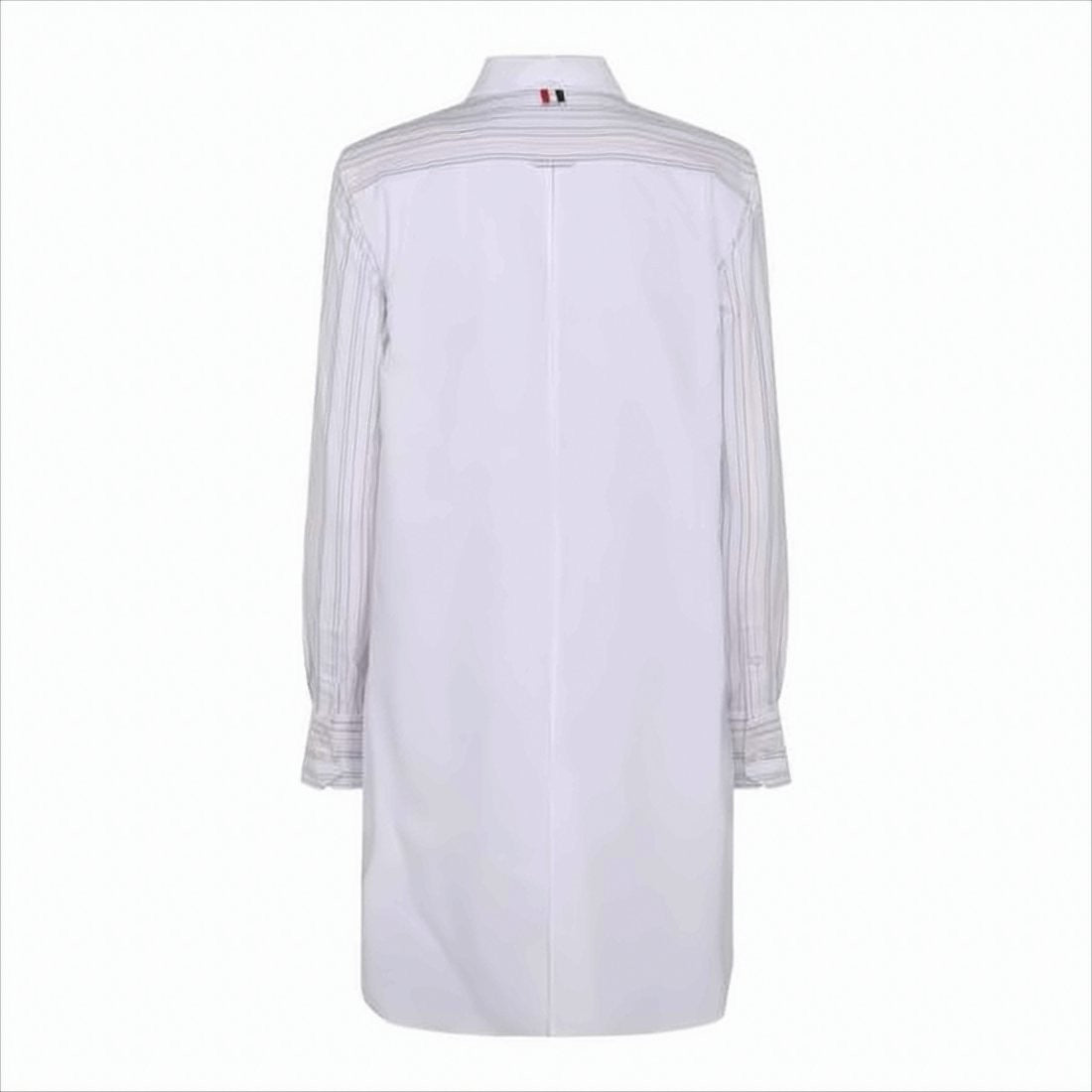 Thom Browne Classic Midi Dress With Striped Front And Solid Back