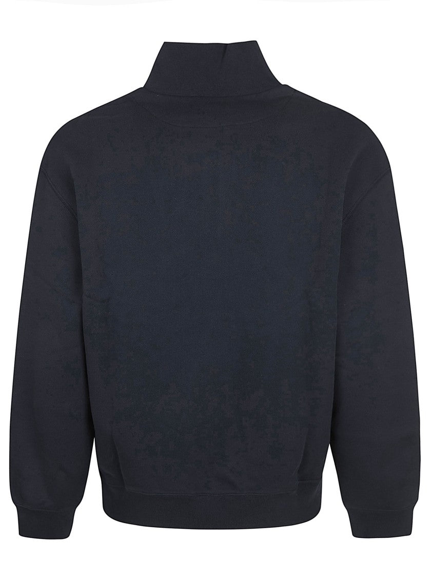Maison Kitsuné Casual Black Half-Zip Sweatshirt