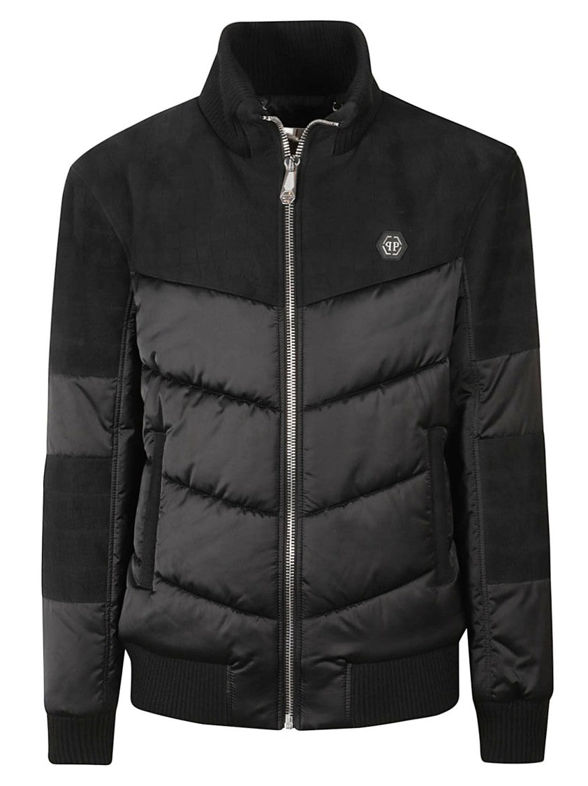 Philipp Plein Padded High-Collar Quilted Jacket