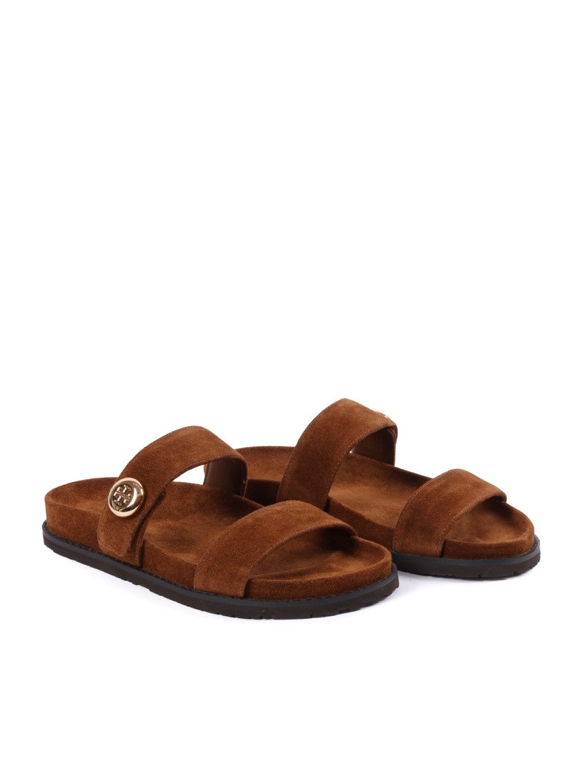 Tory Burch Romy Sport Slide Emblem Sandals