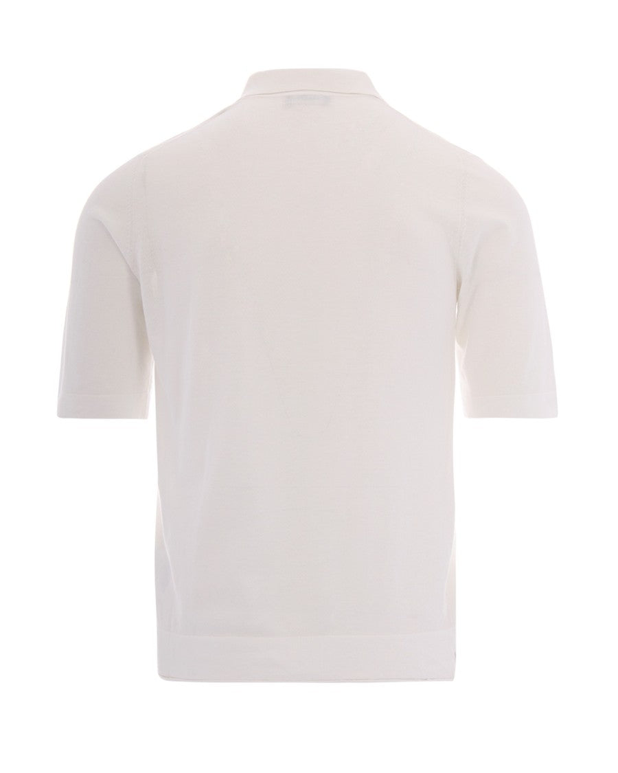 Ballantyne White Button-Up Shirt With Classic Collar And Smooth Finish