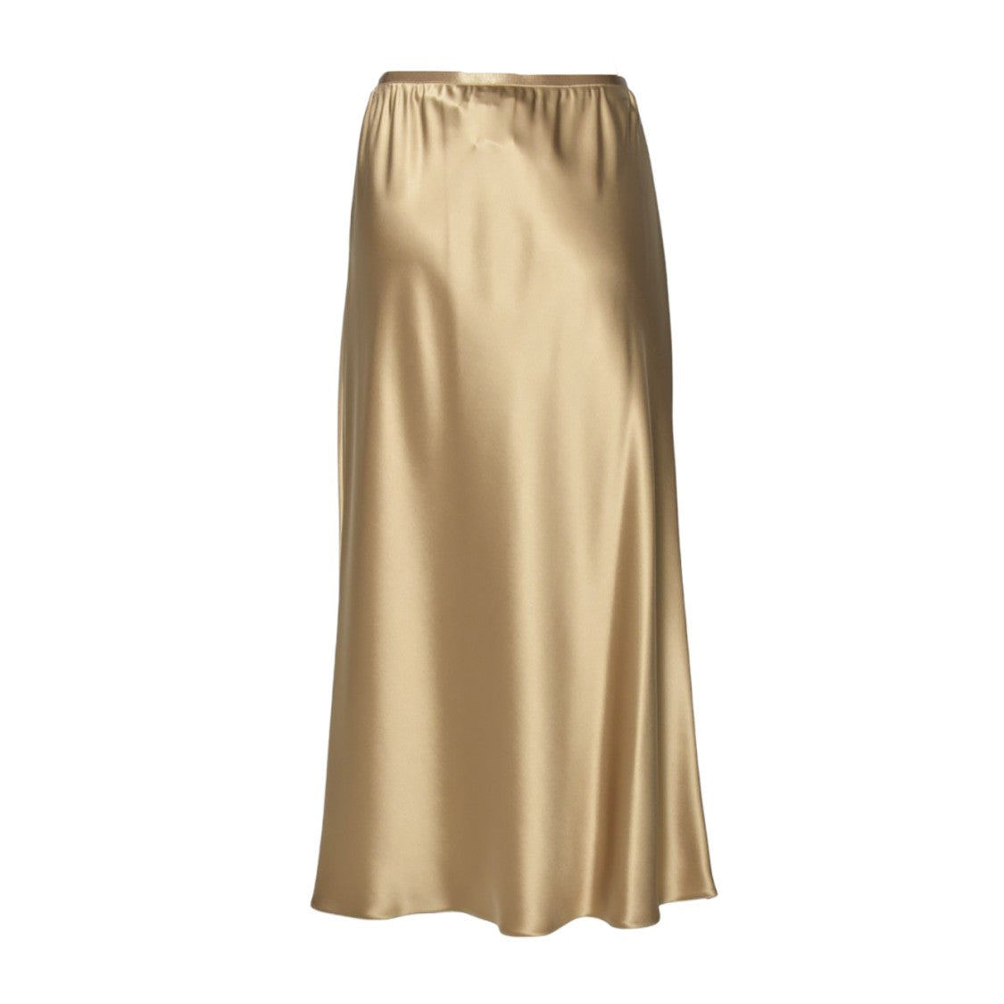 Max Mara Camel Silk Satin Carnet Skirt
