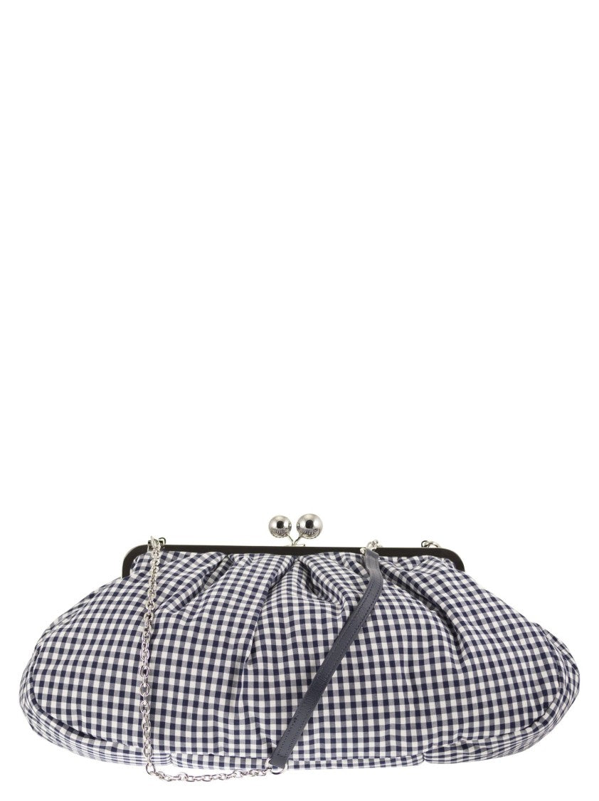 Max Mara Large Vichy Pattern Cotton Bag With Straps