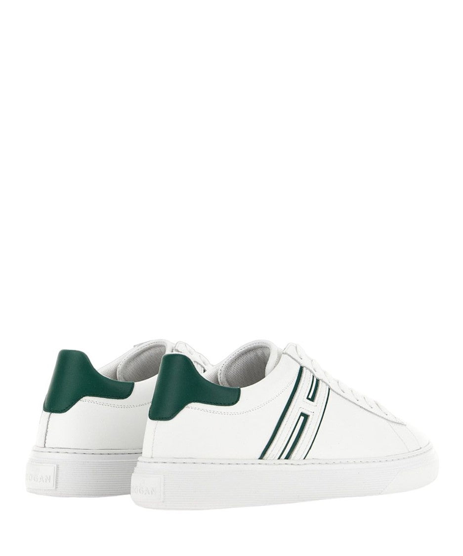 Hogan Low-Top Sneakers With Dark Green Accents