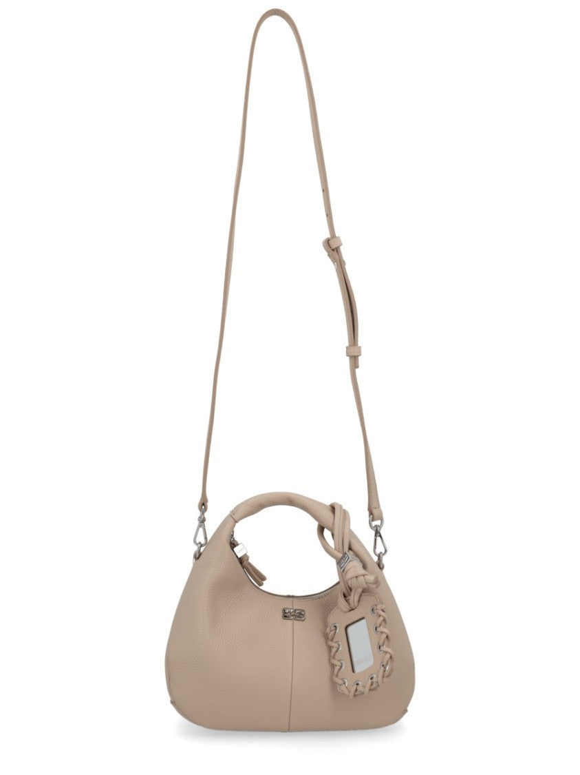 Ganni Pebbled Texture Shoulder Bag