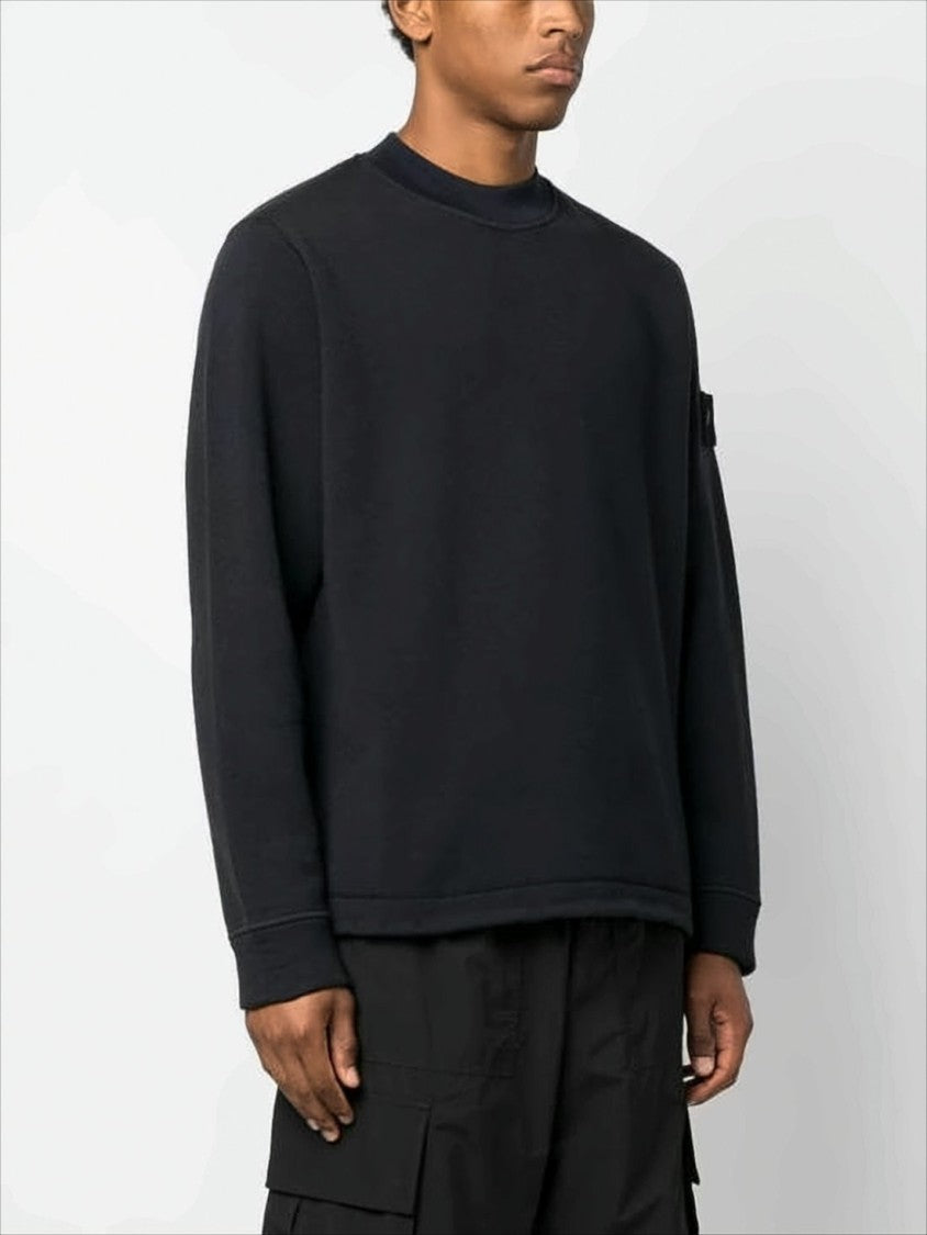 Stone Island Relaxed Fit Black Long-Sleeve Top