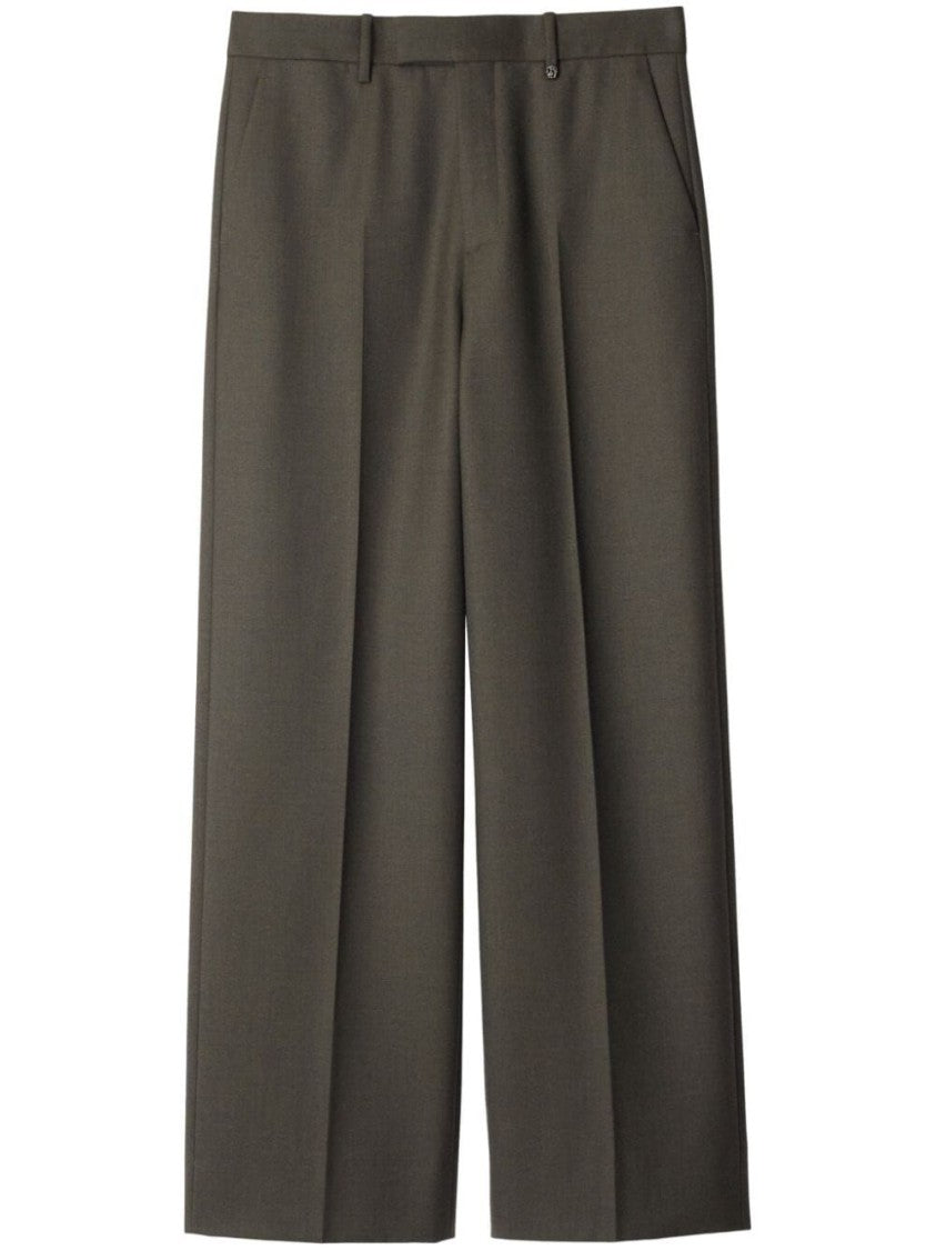 Burberry Classic Straight-Leg Wool Tailored Pants