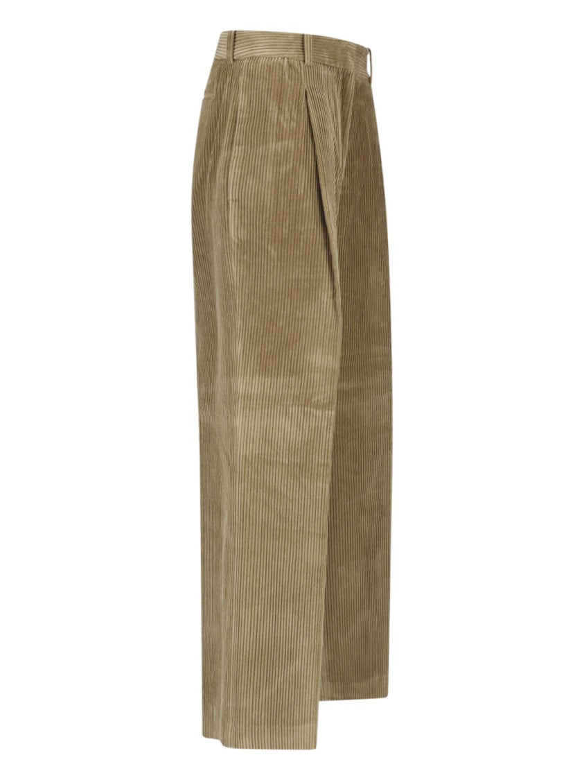 Róhe Ted Beige Straight-Leg Corduroy Pants