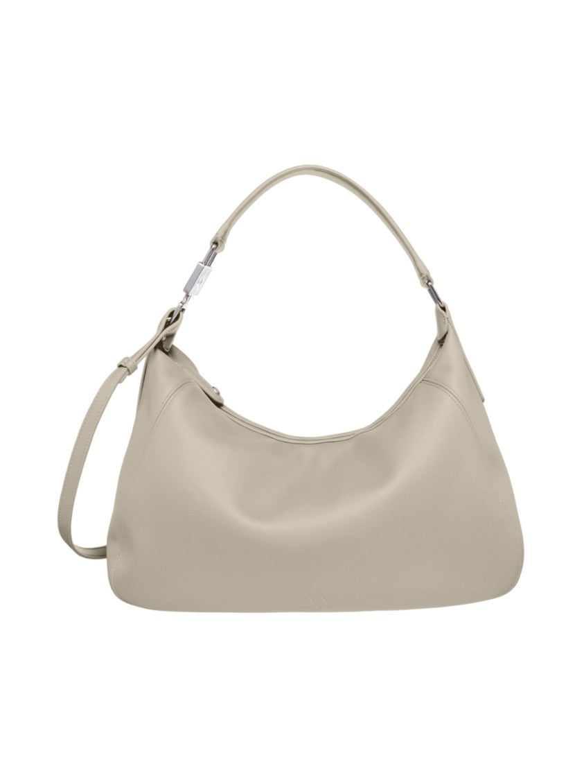 Armani Exchange Grey Eco-Leather Hobo Bag Adjustable Strap