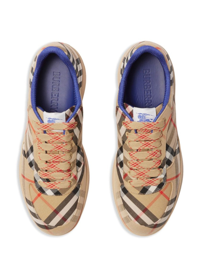 Burberry Checked Fabric Sneakers