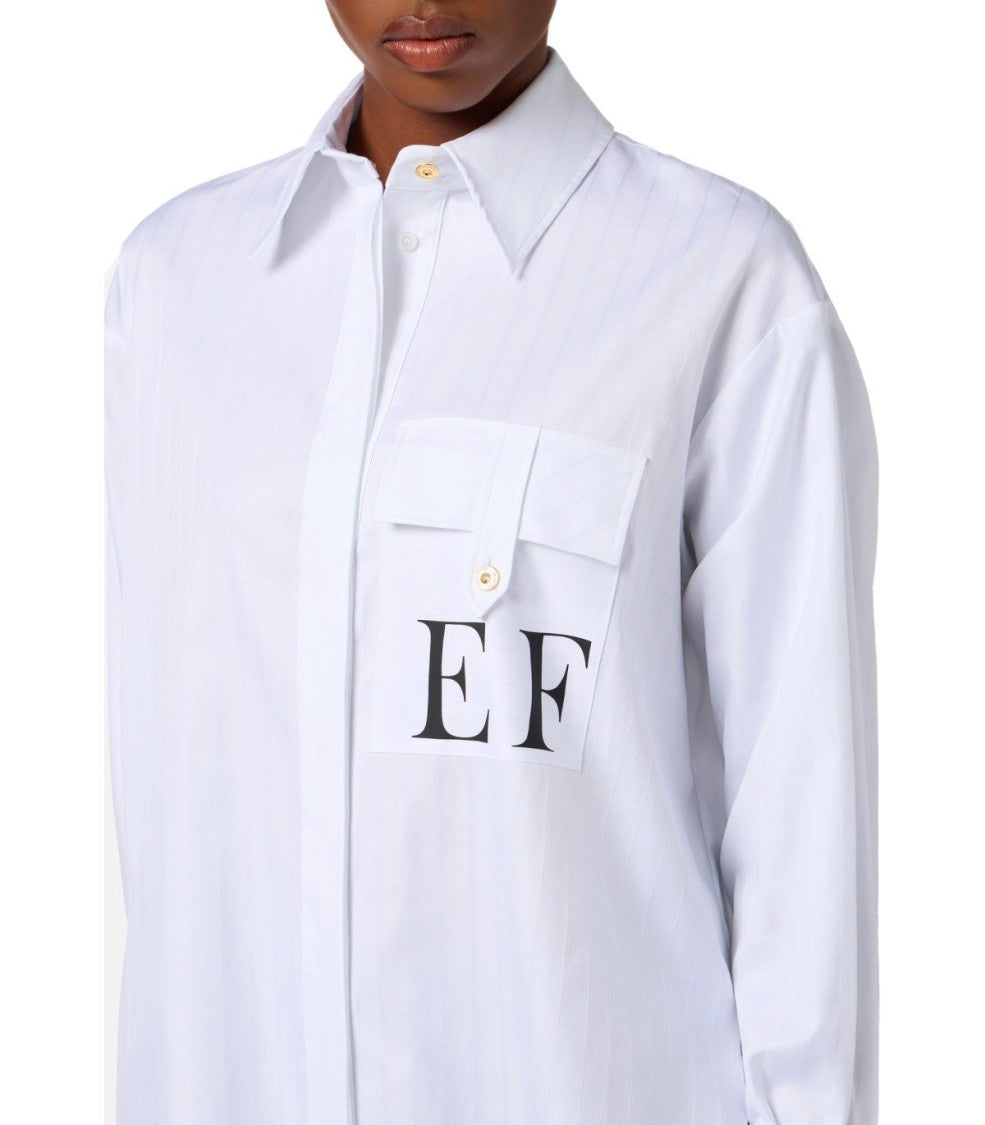 Elisabetta Franchi White Oversize Shirt